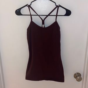 Lululemon maroon tank top (razorback)- size 4